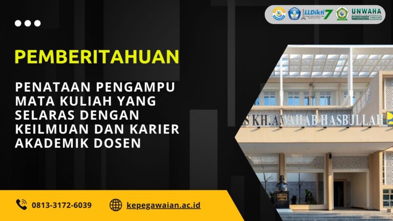 UNWAHA Dorong Penataan Pengampu Mata Kuliah yang Selaras dengan Keilmuan dan Karier Akademik Dosen