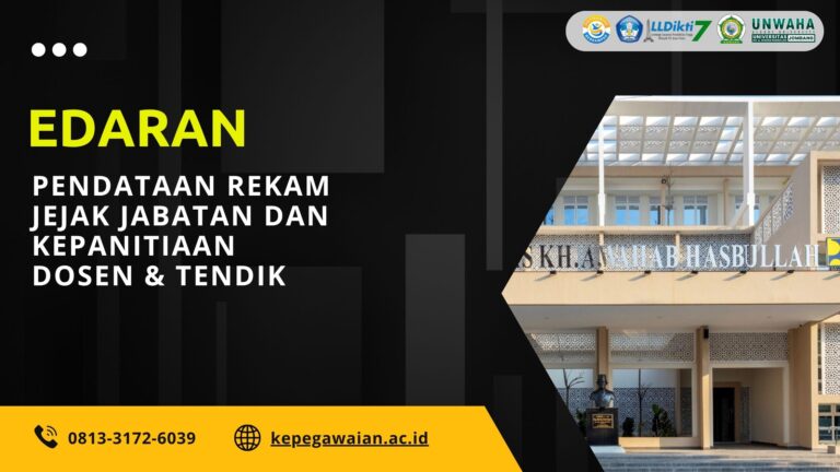 UNWAHA Lakukan Pendataan Rekam Jejak Jabatan dan Kepanitiaan Dosen & Tendik