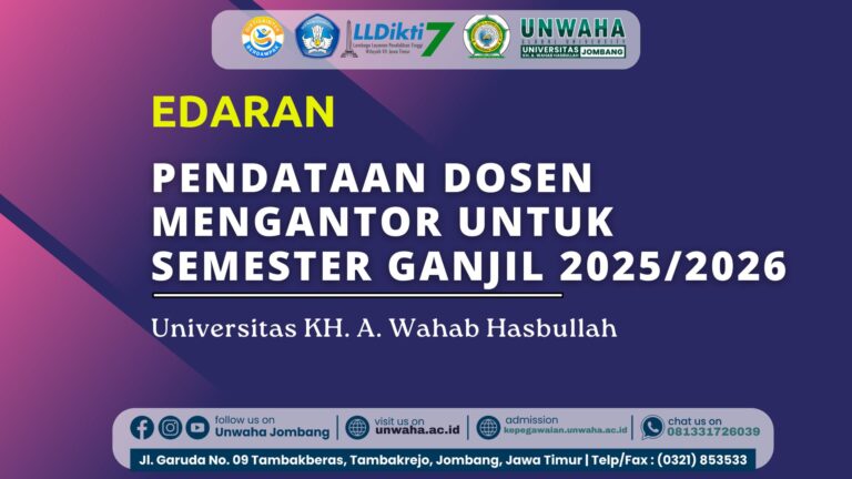 Pendataan Dosen Mengantor untuk Semester Ganjil 2025/2026