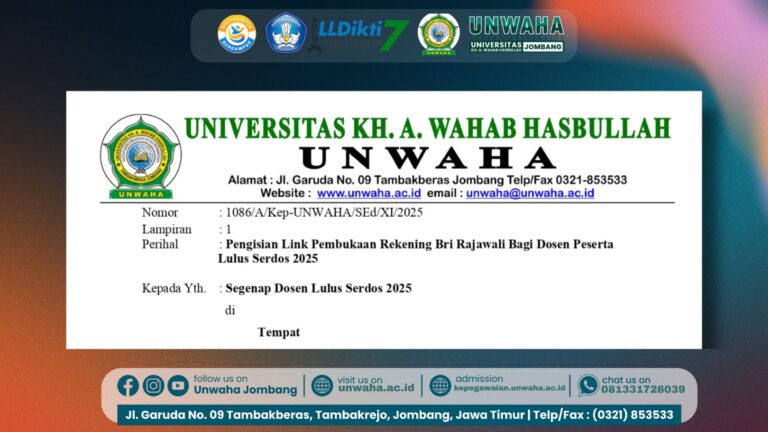 Edaran Pengisian Link Pembukaan Rekening BRI Rajawali bagi Peserta Serdos 2025