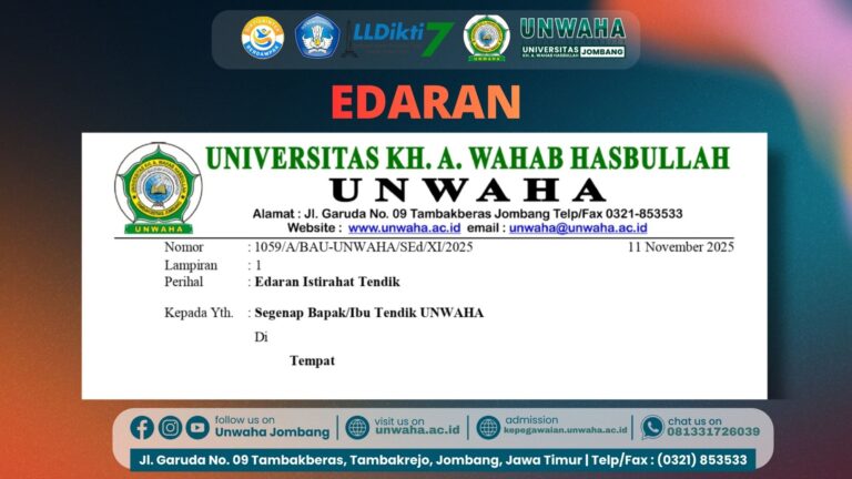 Edaran Penetapan Waktu Istirahat bagi Tendik