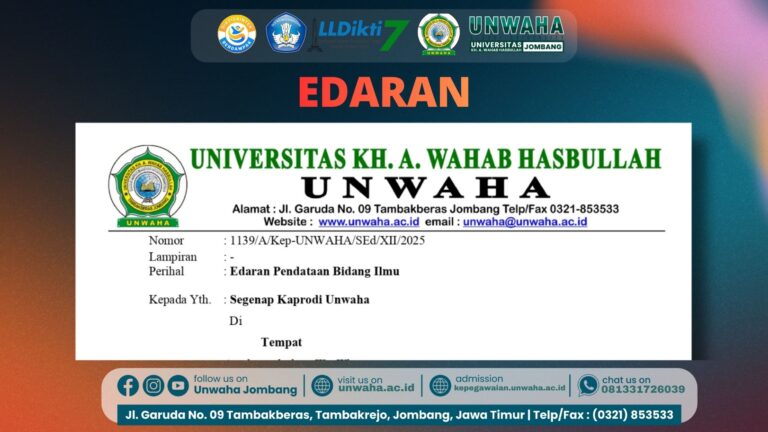 Edaran Pendataan Bidang Ilmu Dosen