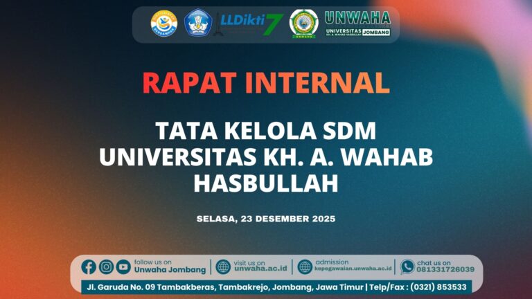 Kepegawaian Gelar Rapat Internal Tata Kelola SDM Bahas Kebijakan Kehadiran dan Penguatan Kinerja Dosen