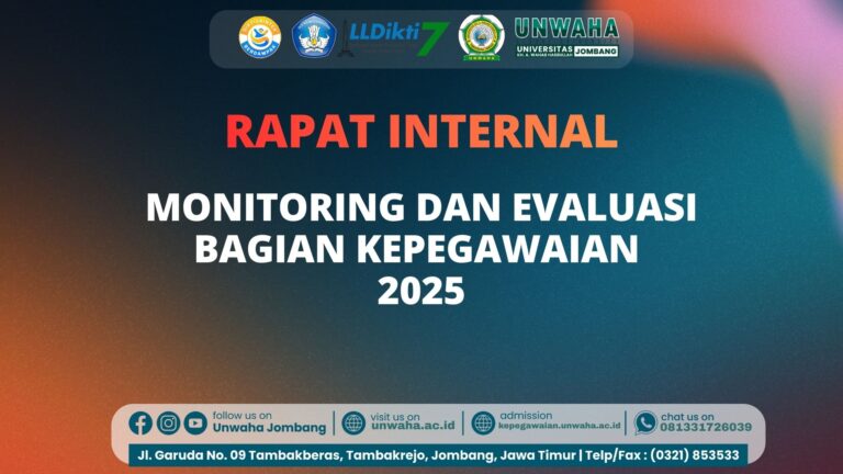 Bagian Kepegawaian UNWAHA Laksanakan Monev Internal, Kinerja Kepegawaian 2025 Capai Hasil Signifikan
