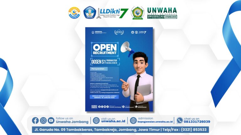 UNWAHA Buka Rekrutmen Dosen S1 Manajemen, Pendaftaran Hingga 18 Januari 2026