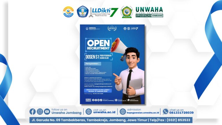 UNWAHA Buka Open Recruitment Dosen S1 Pendidikan Agama Islam