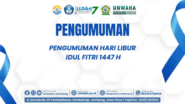 Penetapan Hari Libur Idul Fitri 1447 H, Perkuliahan Aktif Kembali 6 April 2026