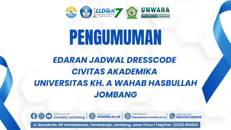 Edaran Jadwal Dresscode untuk Segenap Dosen dan Tendik