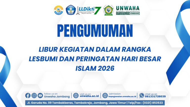 Pengumuman Libur Kegiatan dalam Rangka Lesbumi dan Peringatan Hari Besar Islam 2026