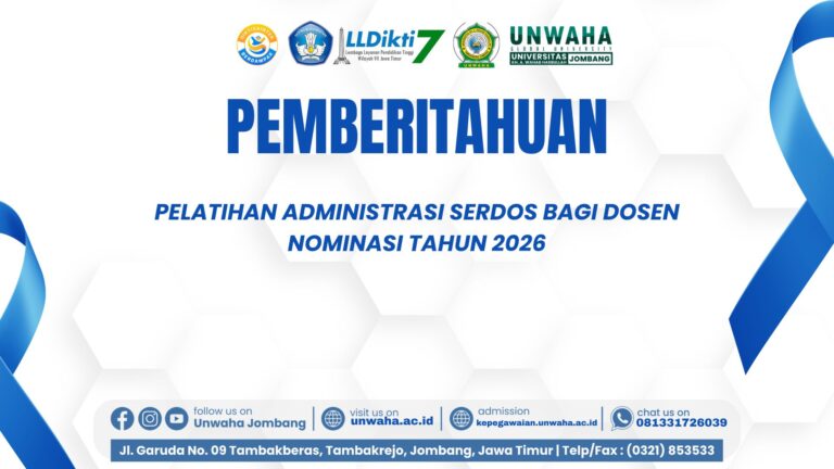 Unit Kepegawaian UNWAHA Gelar Pelatihan Administrasi Serdos bagi Dosen Nominasi Tahun 2026